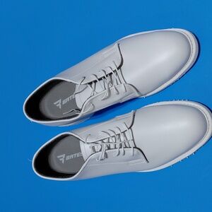 BATES  LITES Men's White Leather Upper Oxford  Shoes - 10.5